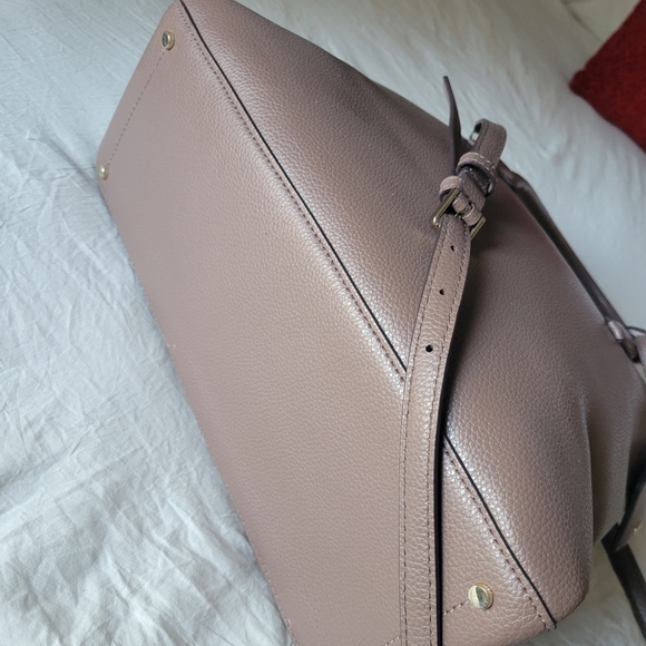Kate Spade Eva Taupe satchel cross body handbag purse NWOT - Picture 8 of 11